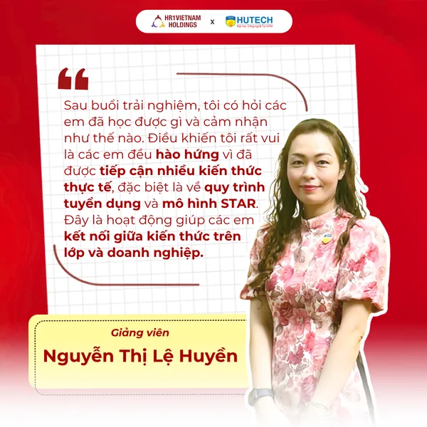 Chia sẻ của giảng viên Nguyễn Thị Lệ Huyền